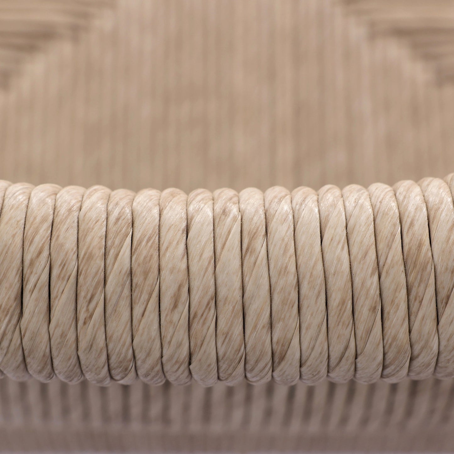 006 SI-2074439 | Closeup | Lomas Bar Stool by Four Hands in vintage white and natural teak. Made from solid teak, 100% polyethylene in a modern style.