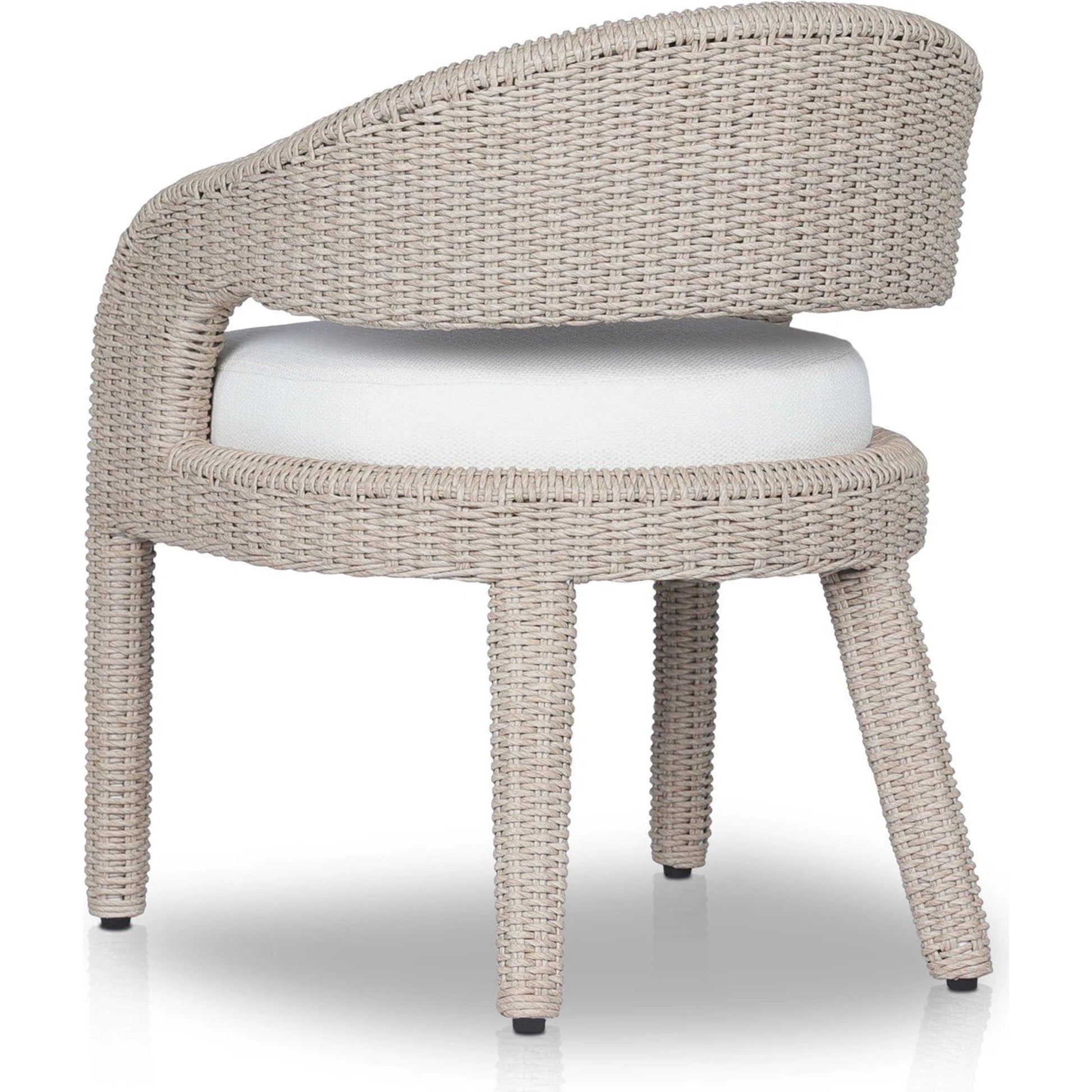 Hawkins Outdoor Dining Chair by Four Hands. Made from 100% olefin, aluminum, 100% polyethylene in a modern style.