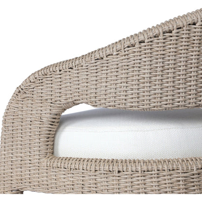 Hawkins Outdoor Dining Chair by Four Hands. Made from 100% olefin, aluminum, 100% polyethylene in a modern style.