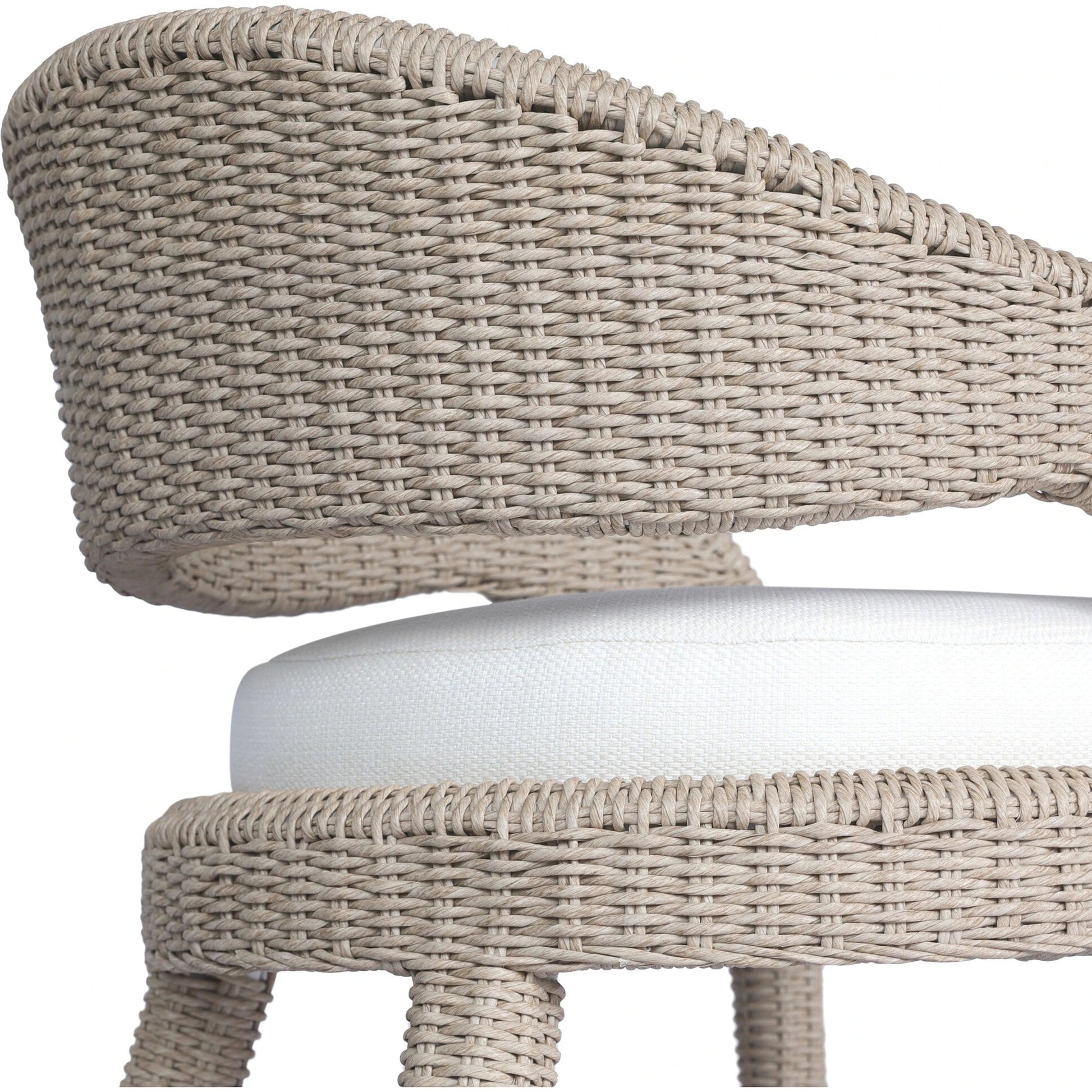 Hawkins Outdoor Dining Chair by Four Hands. Made from 100% olefin, aluminum, 100% polyethylene in a modern style.