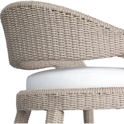 Hawkins Outdoor Dining Chair by Four Hands. Made from 100% olefin, aluminum, 100% polyethylene in a modern style.