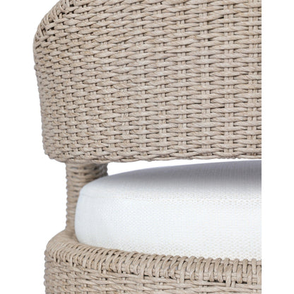 Hawkins Outdoor Dining Chair by Four Hands. Made from 100% olefin, aluminum, 100% polyethylene in a modern style.