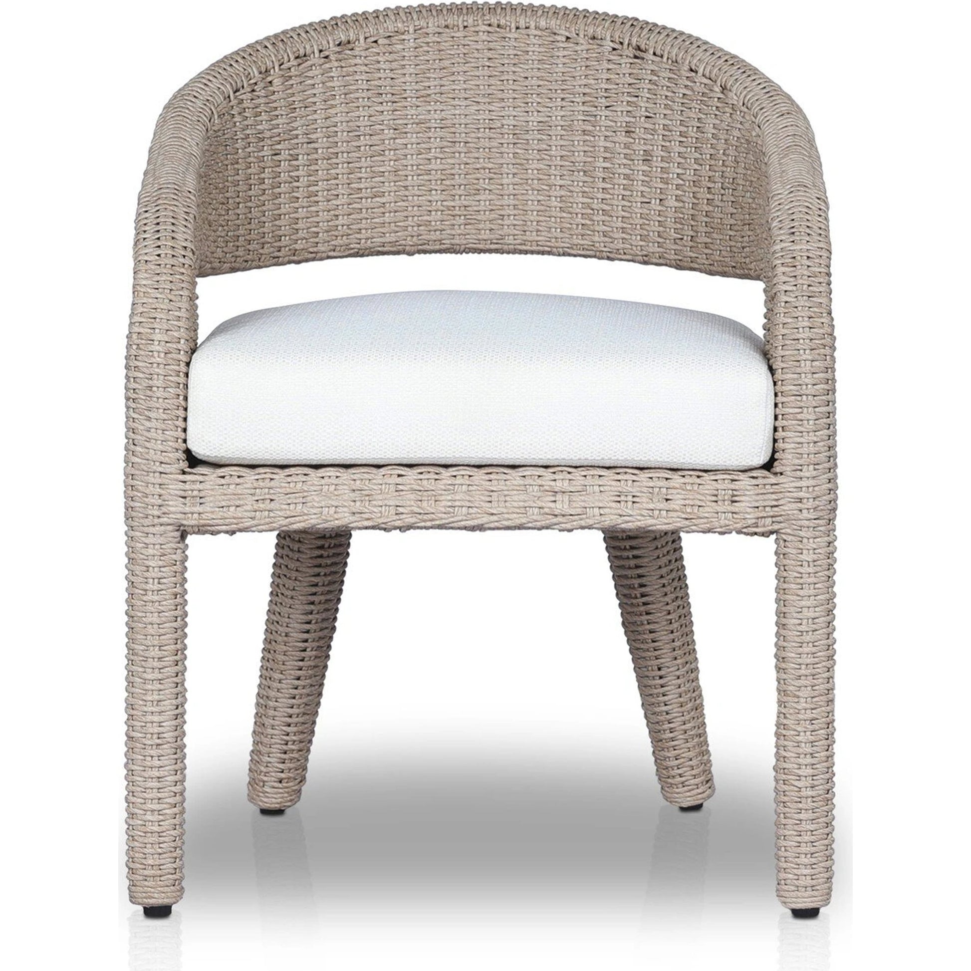 Hawkins Outdoor Dining Chair by Four Hands. Made from 100% olefin, aluminum, 100% polyethylene in a modern style.