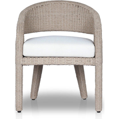 Hawkins Outdoor Dining Chair by Four Hands. Made from 100% olefin, aluminum, 100% polyethylene in a modern style.