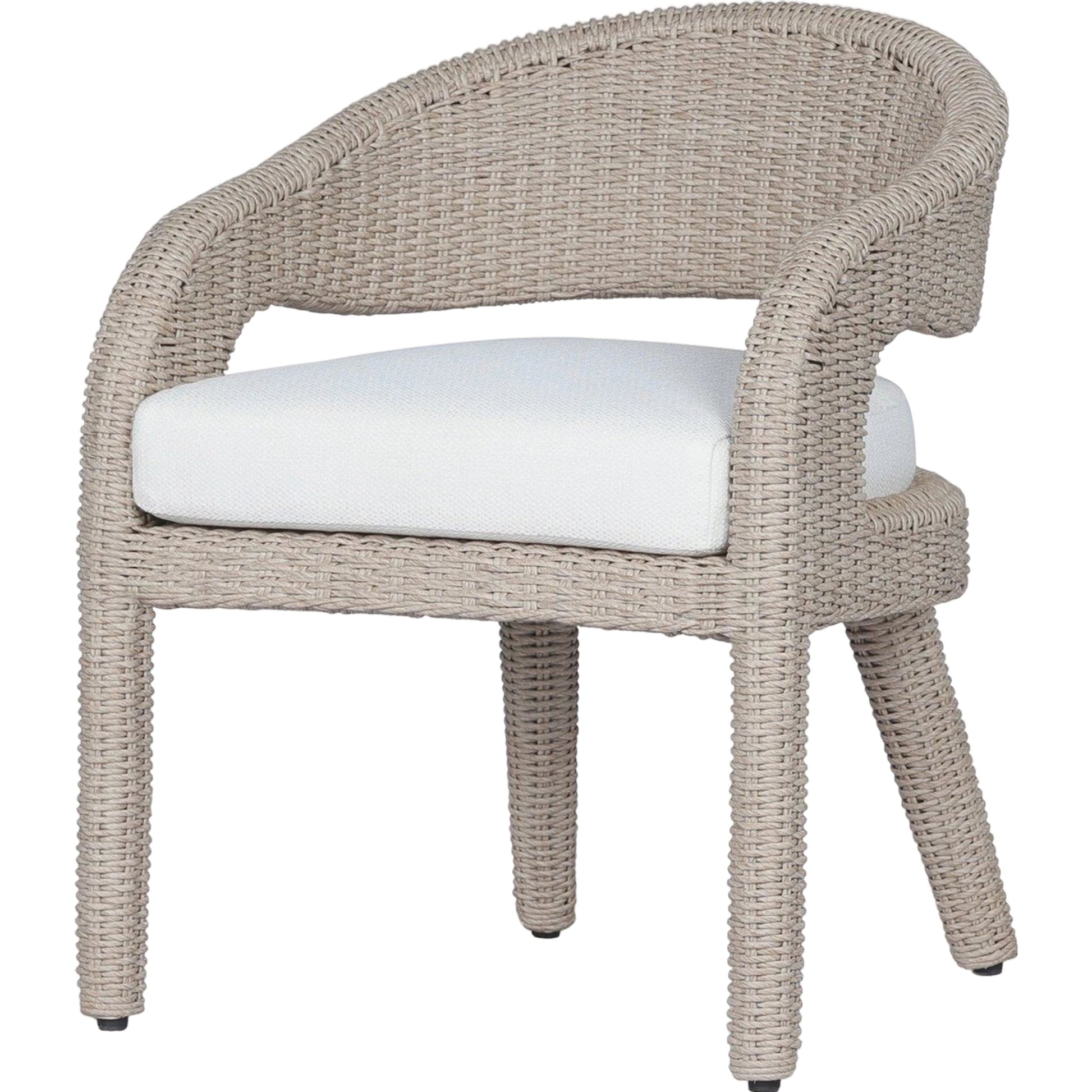 Hawkins Outdoor Dining Chair by Four Hands. Made from 100% olefin, aluminum, 100% polyethylene in a modern style.