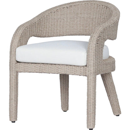 Hawkins Outdoor Dining Chair by Four Hands. Made from 100% olefin, aluminum, 100% polyethylene in a modern style.