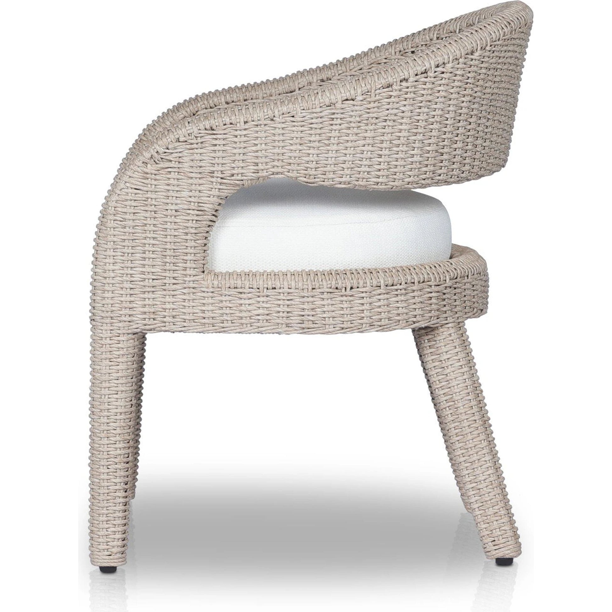Hawkins Outdoor Dining Chair by Four Hands. Made from 100% olefin, aluminum, 100% polyethylene in a modern style.