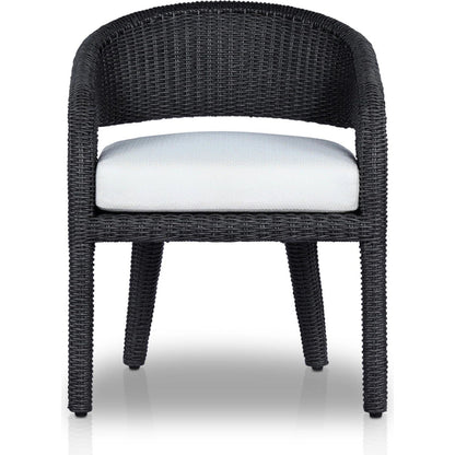 Hawkins Outdoor Dining Chair by Four Hands. Made from 100% olefin, aluminum, 100% polyethylene in a modern style.