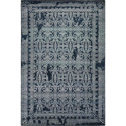 Lexington 2380 Rug by Exquisite Rugs in denim blue, light blue. Made from wool, bamboo silk in a unique style.