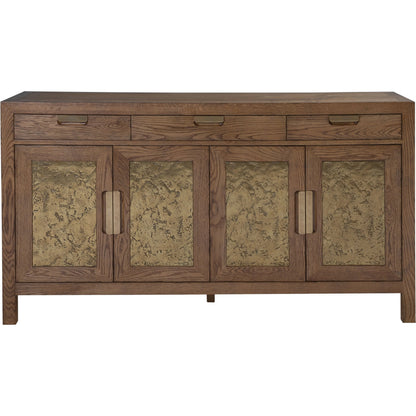 Barnaby Buffet by Artistica Home in champagne bronze. Made from white oak in a unique style.