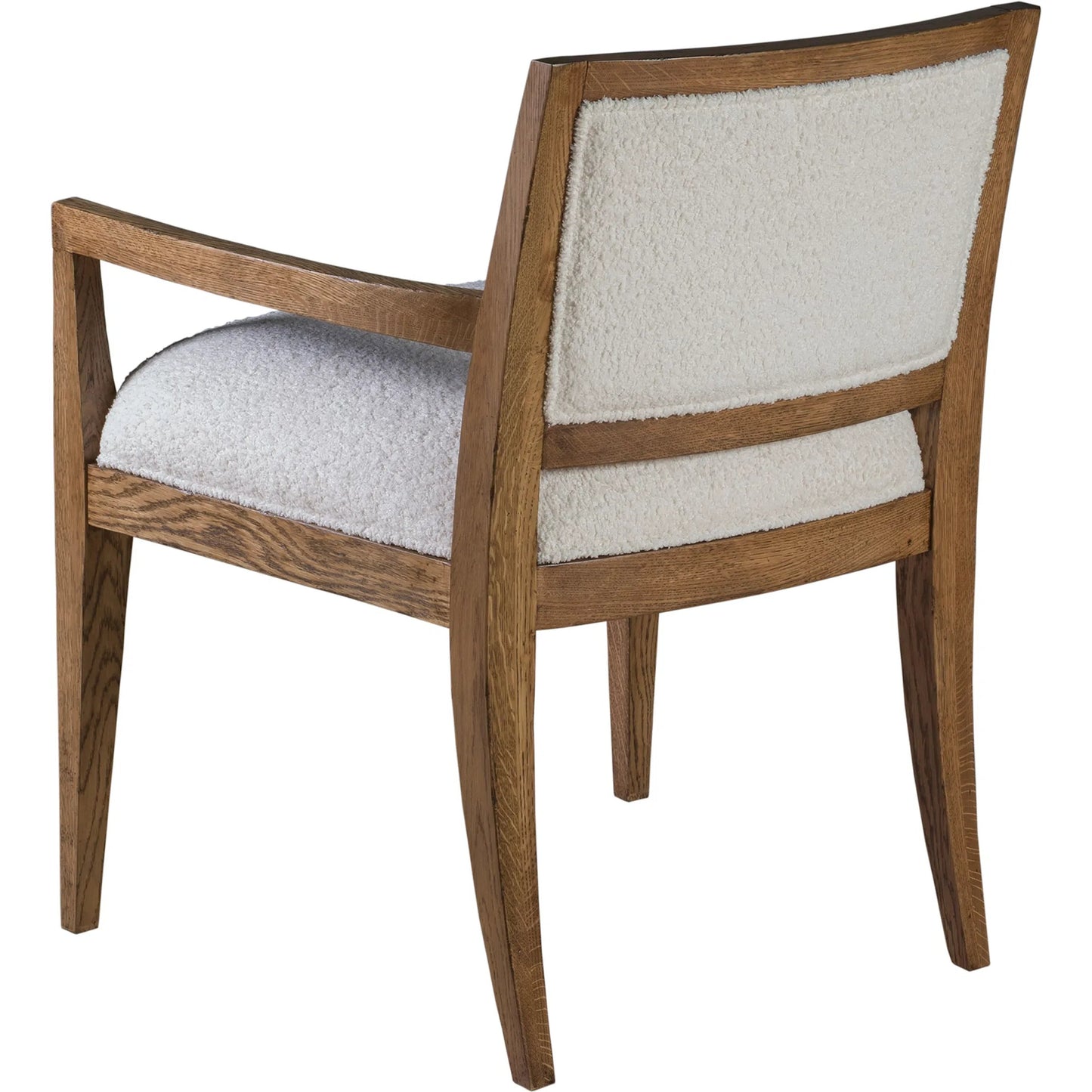 005 SI-2540397 | Additional Silo | Barnaby Upholstered Arm Chair by Artistica Home in white, ivory and champagne bronze. Made from white oak, fabric in a unique style.