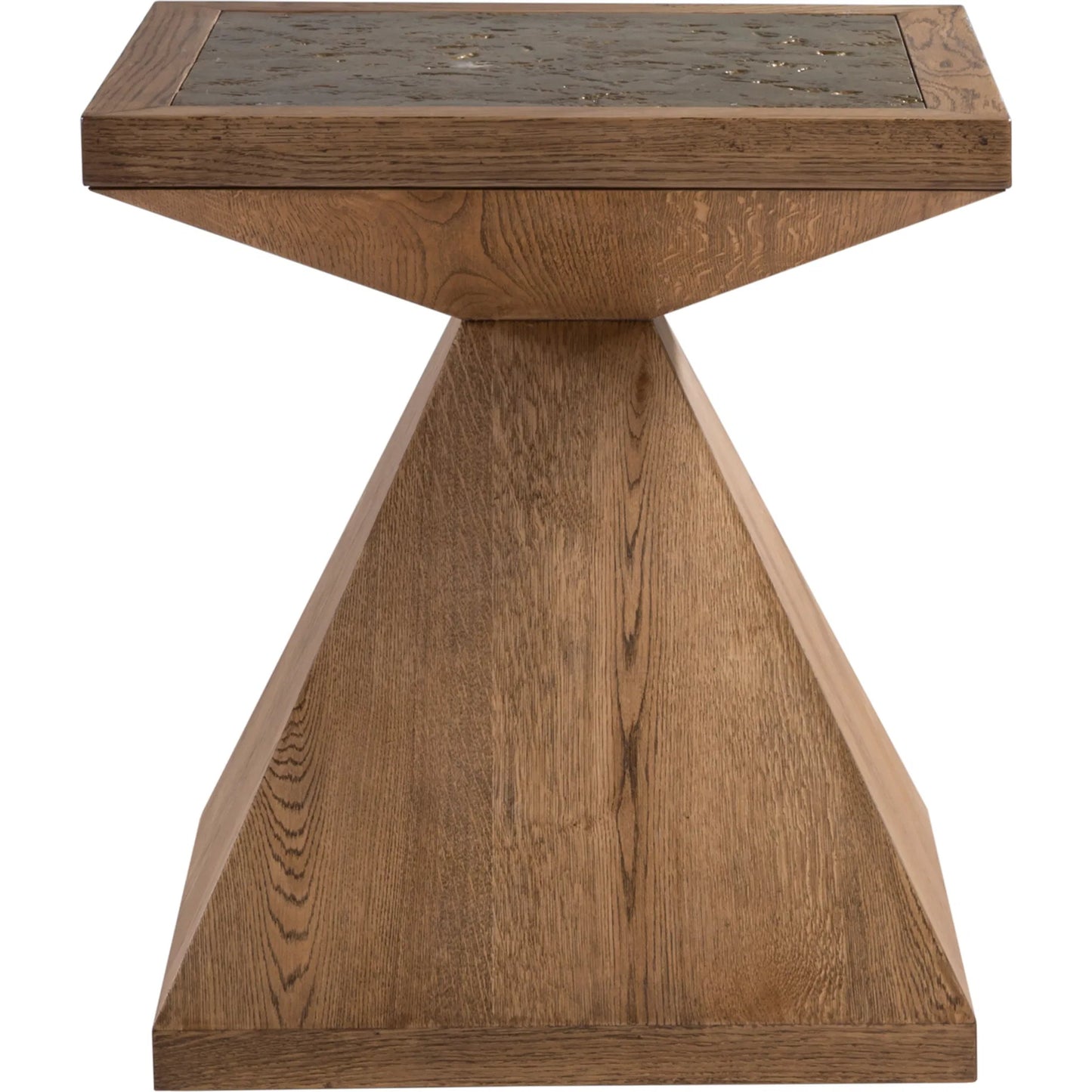 003 SI-2540401 | Additional Silo | Barnaby Square End Table by Artistica Home in champagne bronze. Made from white oak in a unique style.