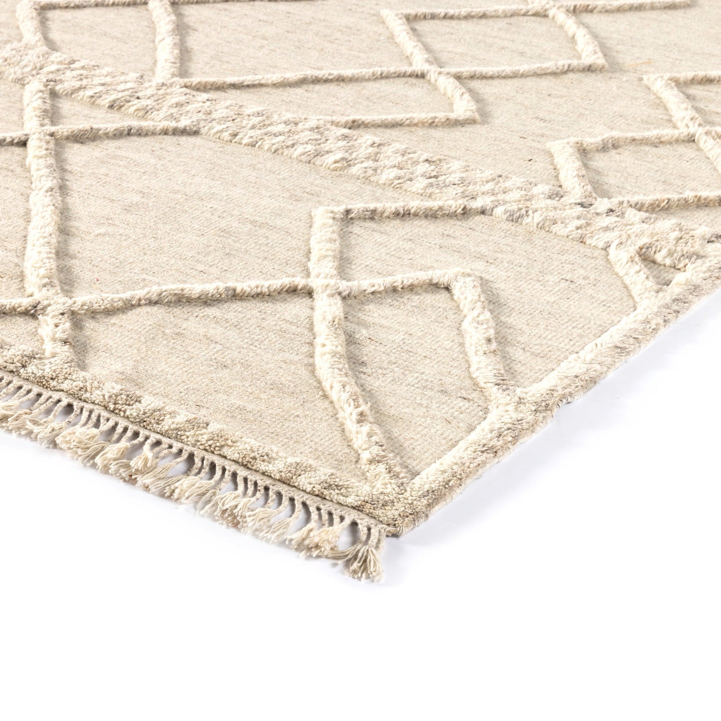 002 SI-2001581,SI-2001582,SI-2001583 | Closeup | Lovato Hand Knotted Rug by Four Hands in lovato. Made from 100% wool in a unique style.