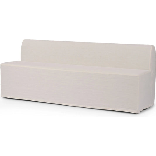 Ainsworth Slipcover Dining Bench by Four Hands in broadway snow. Made from 100% flax/linen in a transitional style.