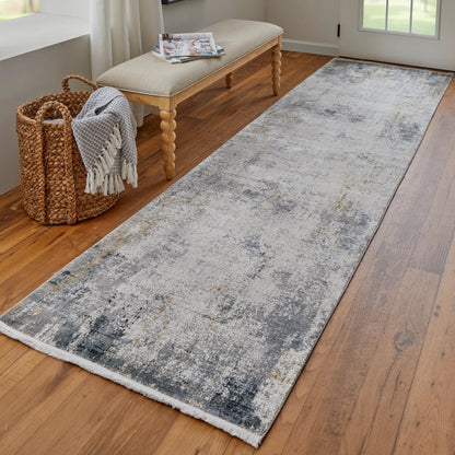 Cadiz Gradient Rug - 3890F by Feizy in ivory, gray. Made from viscose, acrylic in a unique style.