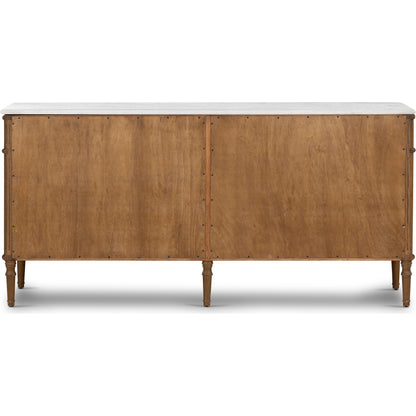 Toulouse 6 Drawer Dresser by Four Hands in toasted oak. Made from solid oak, oak veneer, zinc alloy in a modern style.