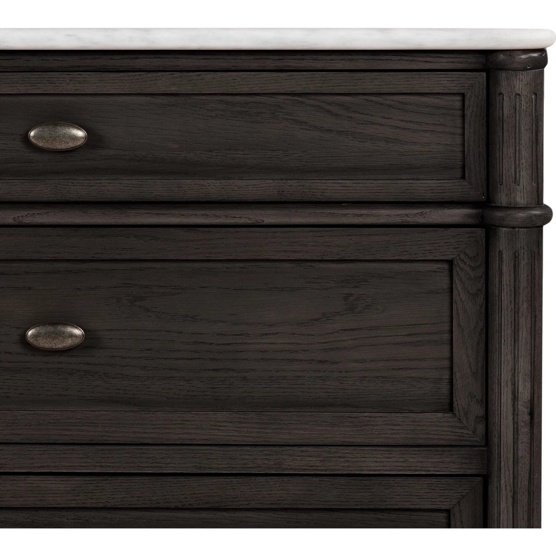 Toulouse 6 Drawer Dresser by Four Hands in toasted oak. Made from solid oak, oak veneer, zinc alloy in a modern style.
