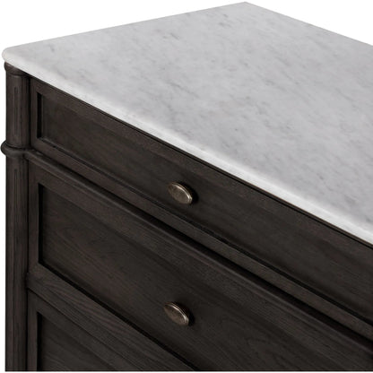 Toulouse 6 Drawer Dresser by Four Hands in toasted oak. Made from solid oak, oak veneer, zinc alloy in a modern style.