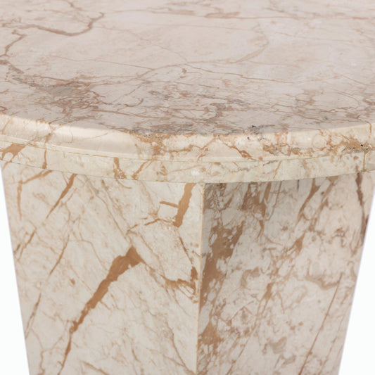 Eslo End Table by Four Hands in grey italian marble. Made from solid marble, engineered hardwood in a modern style.