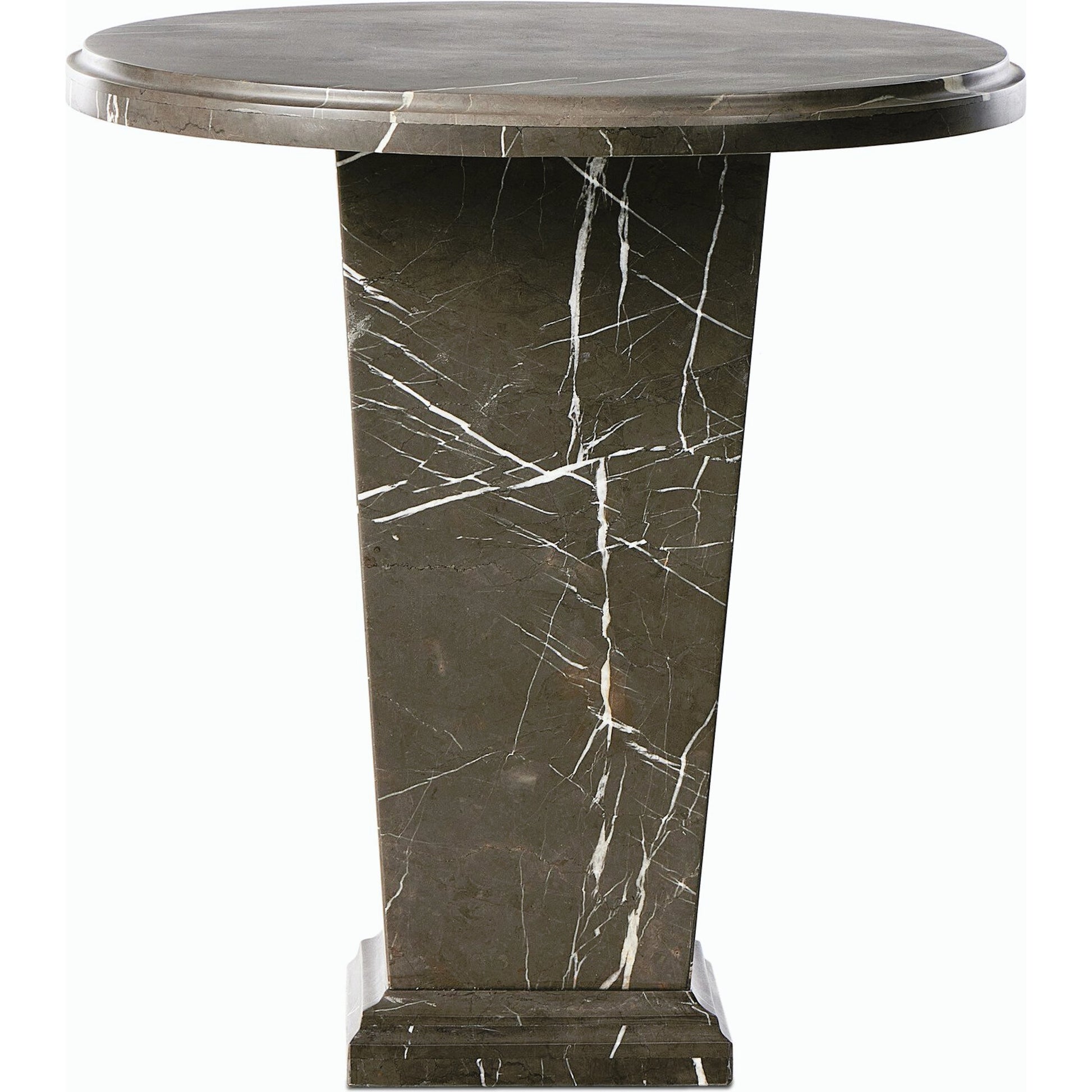 Eslo End Table by Four Hands in grey italian marble. Made from solid marble in a modern style.