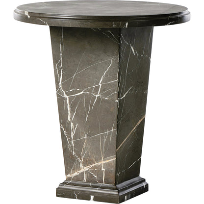 Eslo End Table by Four Hands in grey italian marble. Made from solid marble in a modern style.