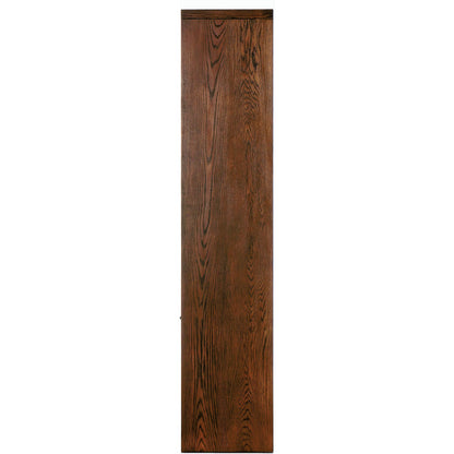 Torrington Bookcase by Four Hands in umber oak veneer. Made from oak veneer, resawn oak in a modern style.