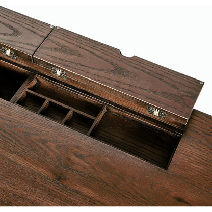 Torrington Desk by Four Hands in umber oak. Made from resawn oak in a modern style.