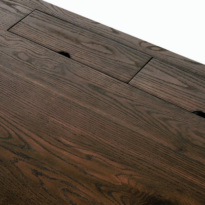 Torrington Desk by Four Hands in umber oak. Made from resawn oak in a modern style.