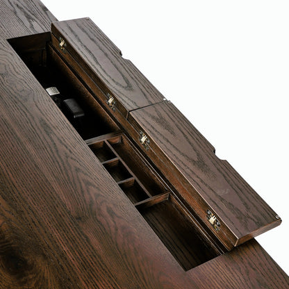 Torrington Desk by Four Hands in umber oak. Made from resawn oak in a modern style.