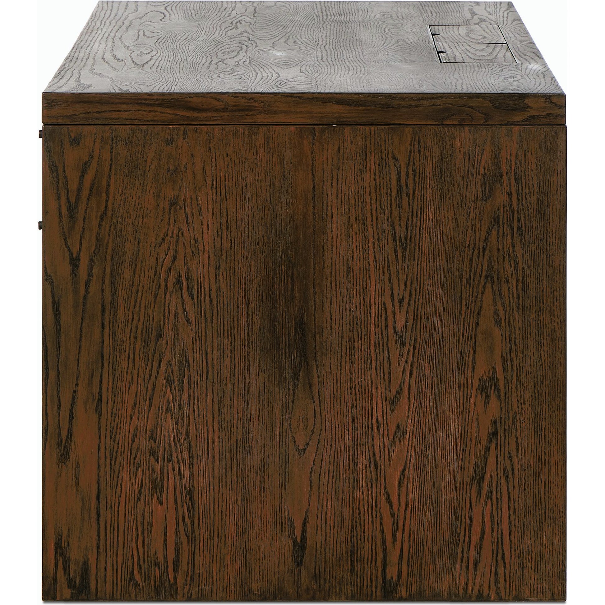 Torrington Desk by Four Hands in umber oak. Made from resawn oak in a modern style.