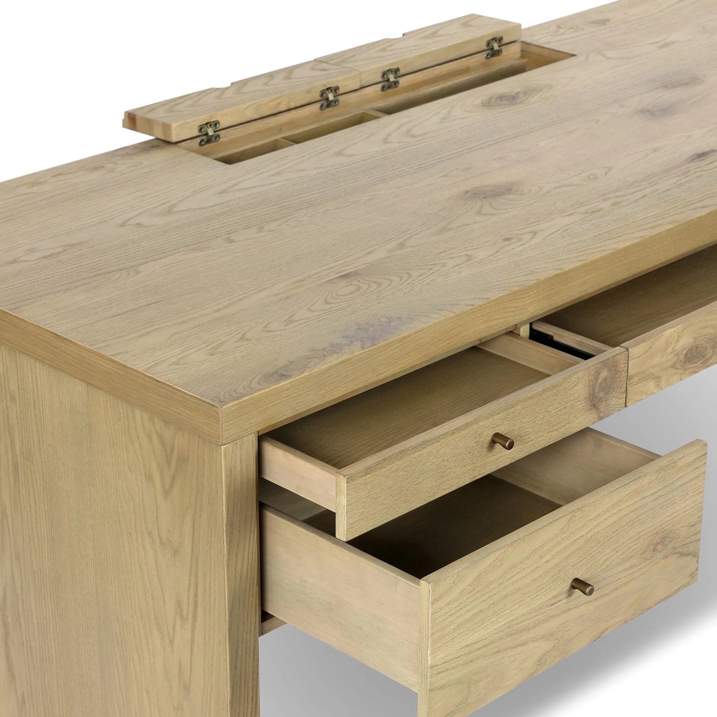 033 SI-2535447 | Closeup | Torrington Desk by Four Hands in umber oak. Made from unique in a modern style.