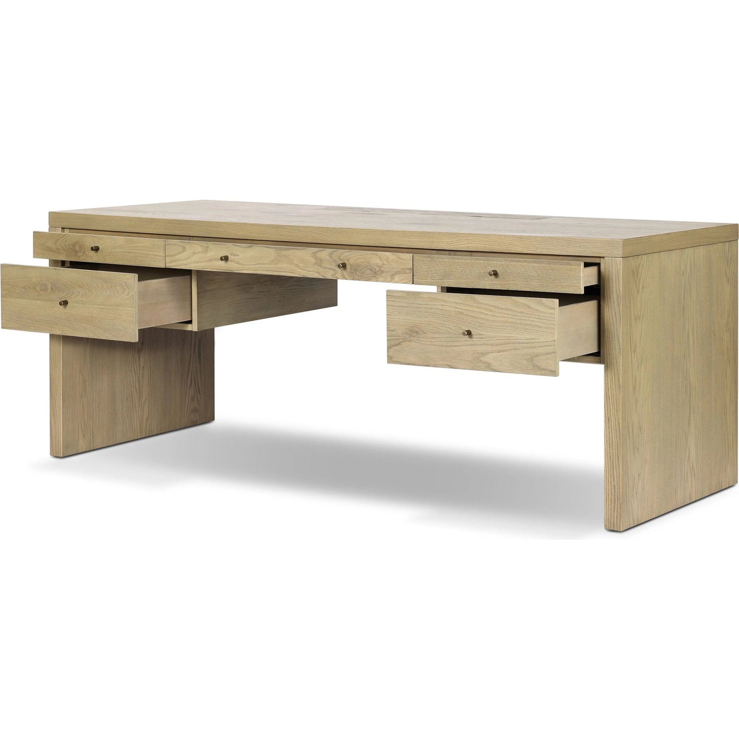 028 SI-2535447 | Additional Silo | Torrington Desk by Four Hands in umber oak. Made from unique in a modern style.