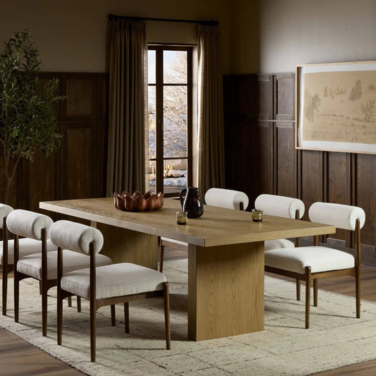 Torrington Dining Table by Four Hands in umber oak. Made from unique in a modern style.
