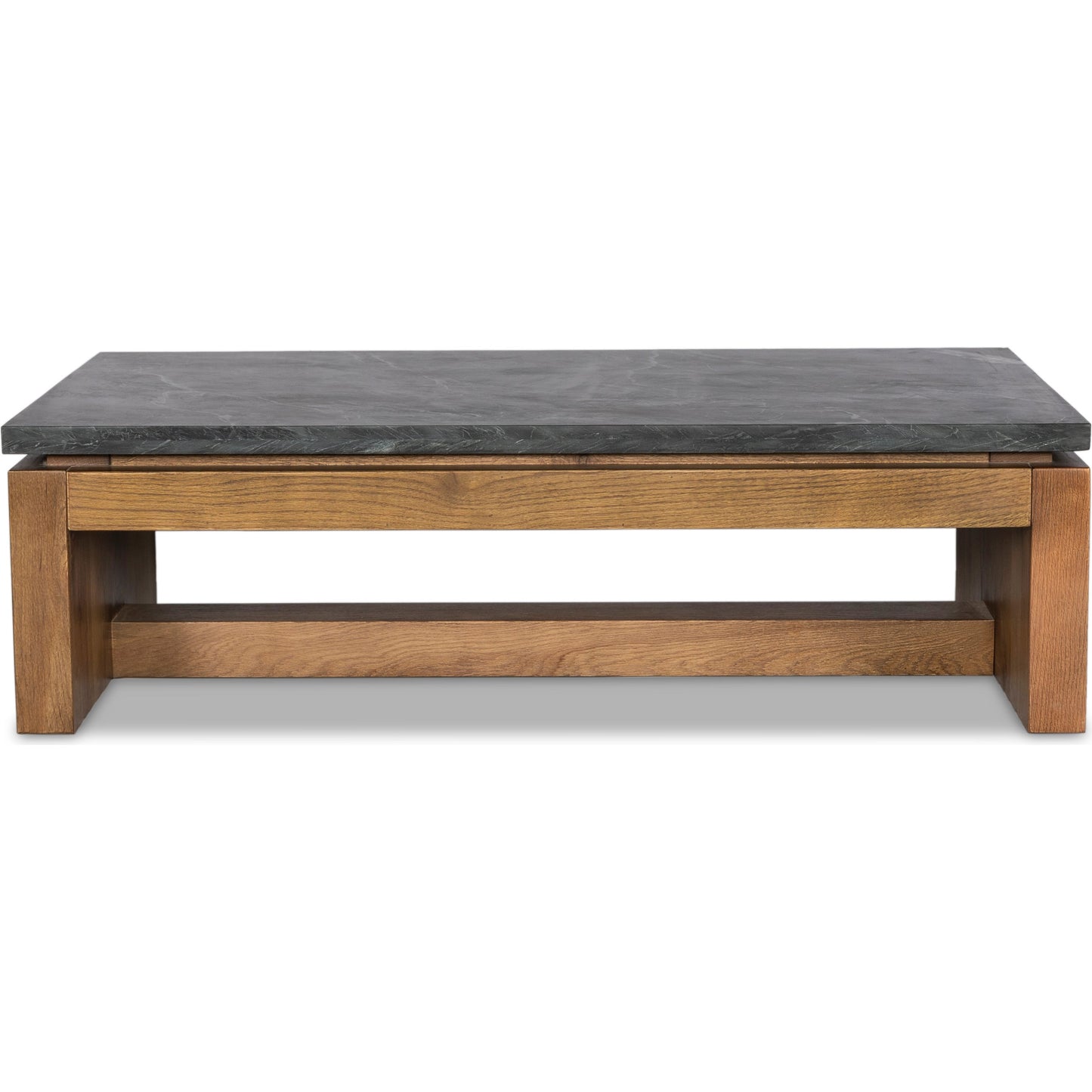 002 SI-2074404 | Additional Silo | Kenneth Coffee Table by Four Hands in dove oak, polished black marble. Made from solid marble, solid oak in a modern style.