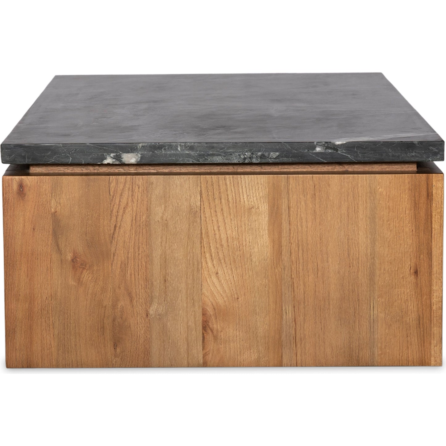003 SI-2074404 | Additional Silo | Kenneth Coffee Table by Four Hands in dove oak, polished black marble. Made from solid marble, solid oak in a modern style.