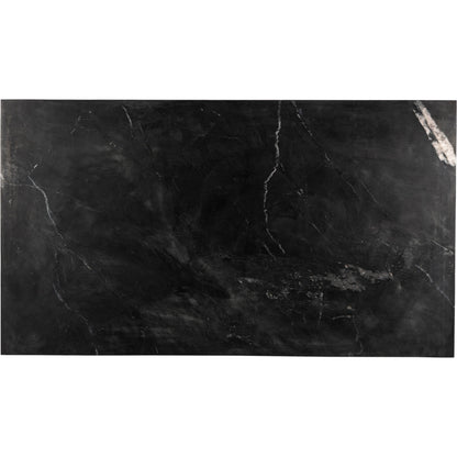 Kenneth Coffee Table by Four Hands in dove oak, polished black marble. Made from solid marble, solid oak in a modern style.