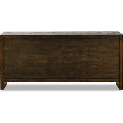Torrington 6 Drawer Dresser by Four Hands in umber oak, umber oak veneer and umber oak. Made from resawn oak, oak veneer in a modern style.
