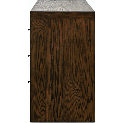 Torrington 6 Drawer Dresser by Four Hands in umber oak, umber oak veneer and umber oak. Made from resawn oak, oak veneer in a modern style.