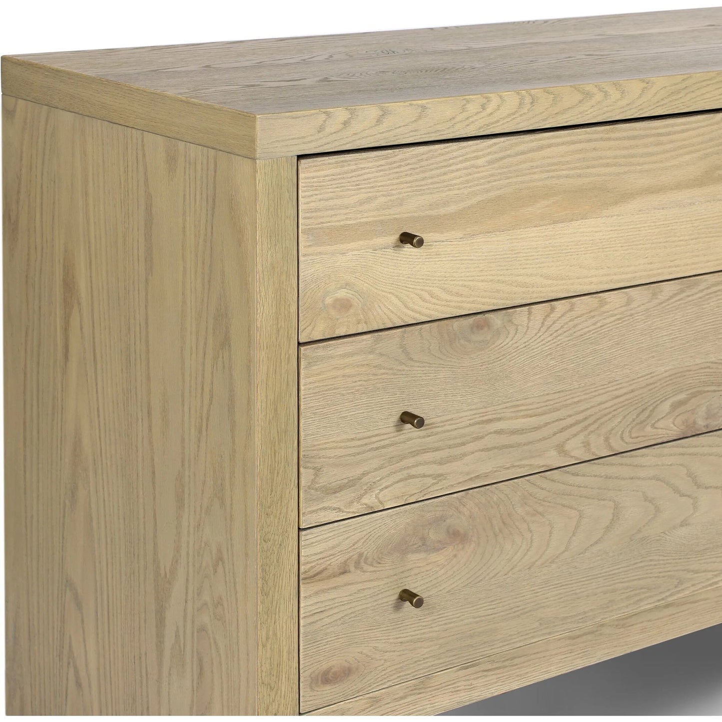 024 SI-2513333 | Closeup | Torrington 6 Drawer Dresser by Four Hands in umber oak. Made from unique in a modern style.