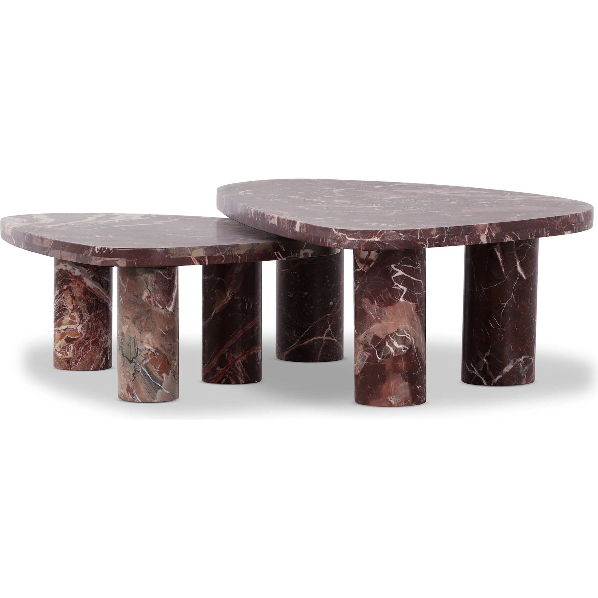 Zion Coffee Table Set by Four Hands. Made from solid marble, engineered hardwood in a modern style.