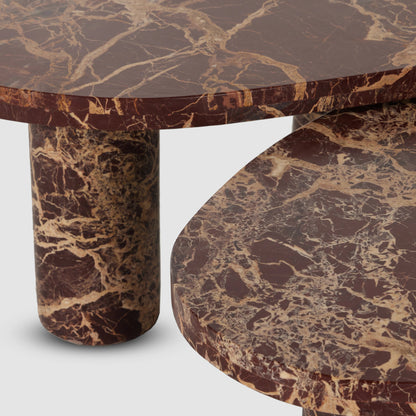 Zion Coffee Table Set by Four Hands. Made from solid marble, engineered hardwood in a modern style.