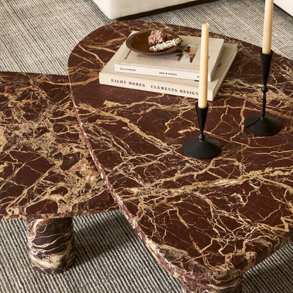 Zion Coffee Table Set by Four Hands. Made from solid marble, engineered hardwood in a modern style.