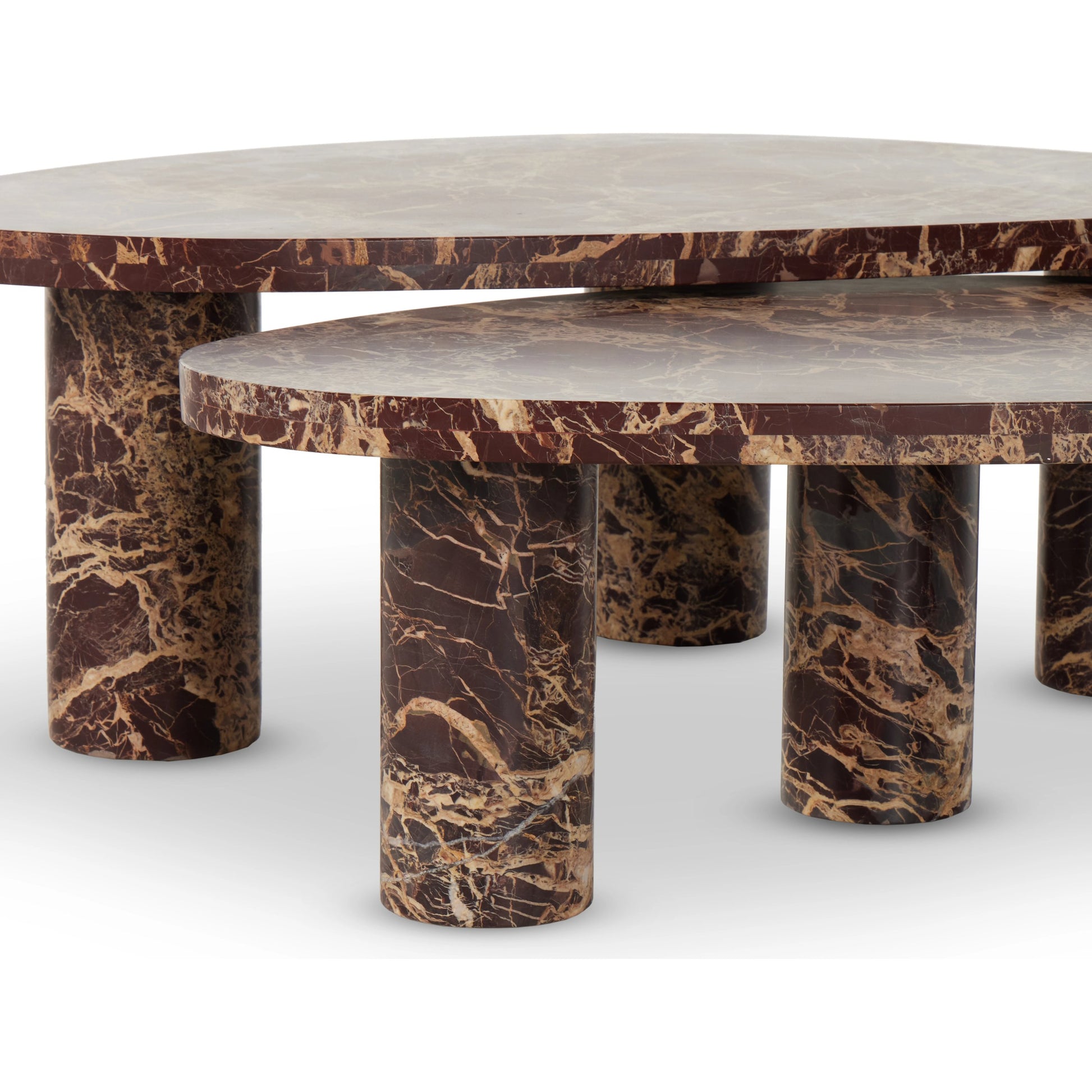 Zion Coffee Table Set by Four Hands. Made from solid marble, engineered hardwood in a modern style.