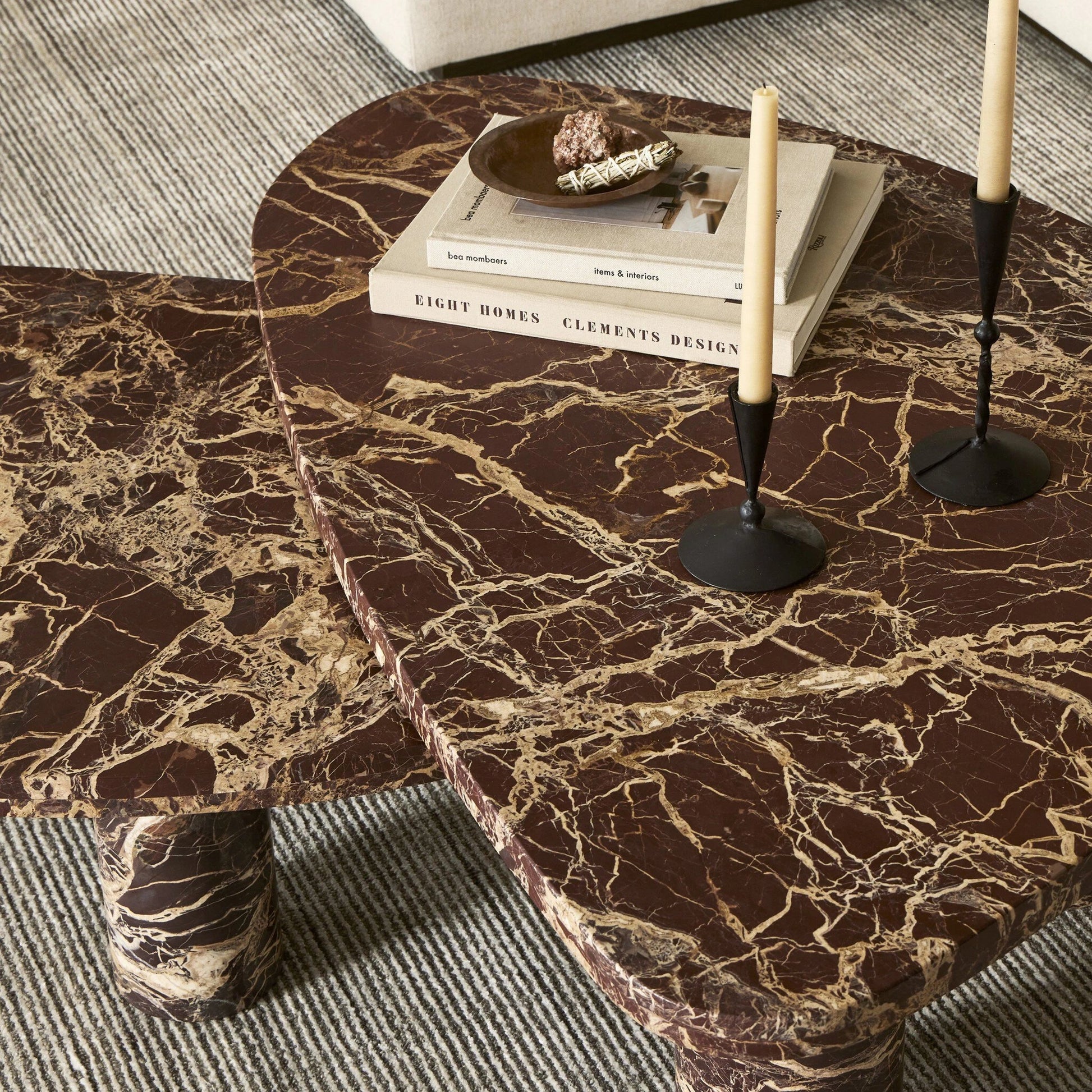 Zion Coffee Table Set by Four Hands. Made from solid marble, engineered hardwood in a modern style.