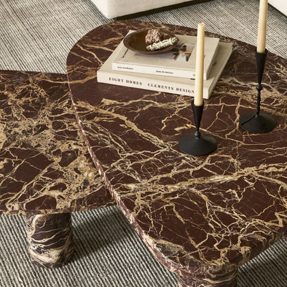 Zion Coffee Table Set by Four Hands. Made from solid marble, engineered hardwood in a modern style.