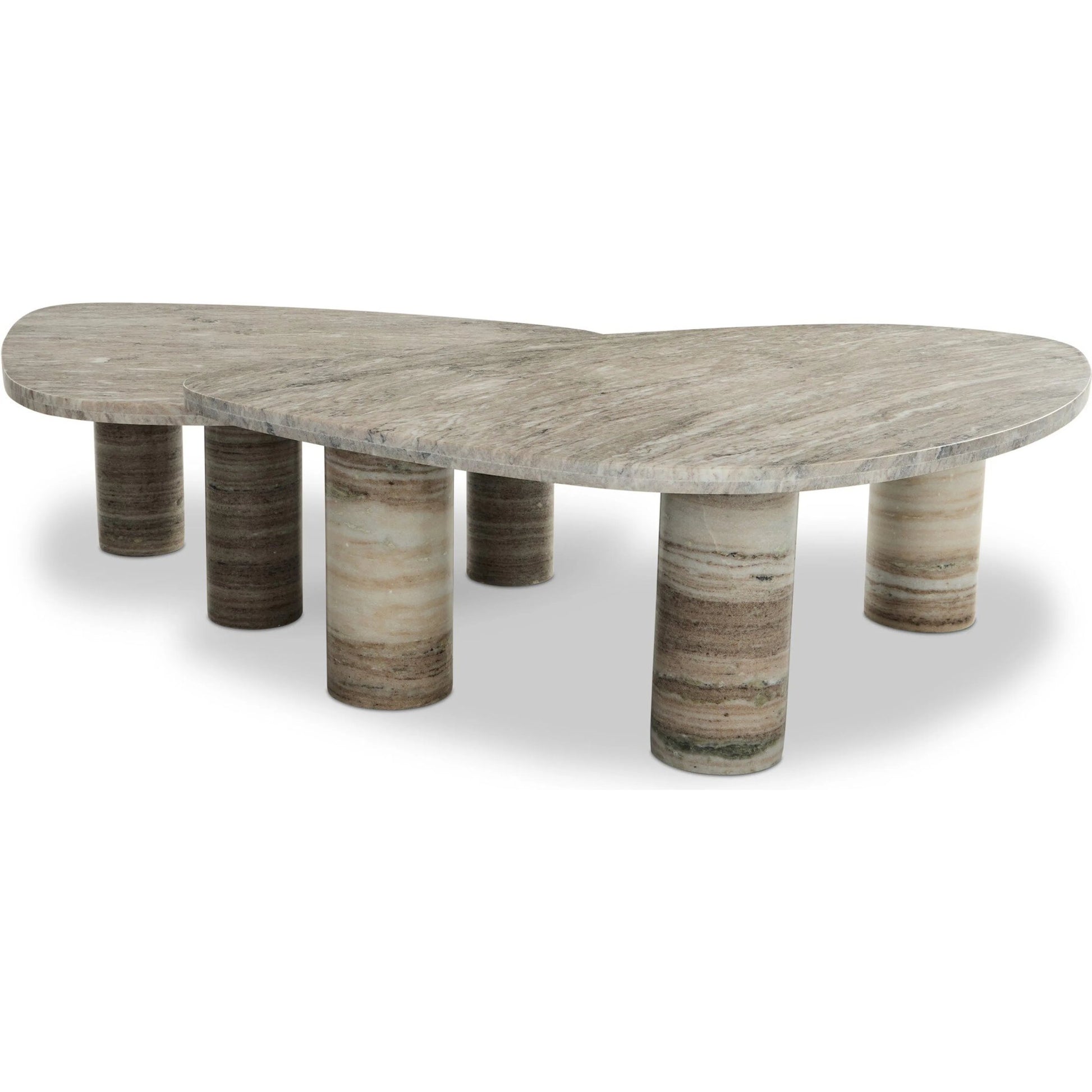 Zion Nesting Coffee Tables by Four Hands. Made from solid marble in a unique style.