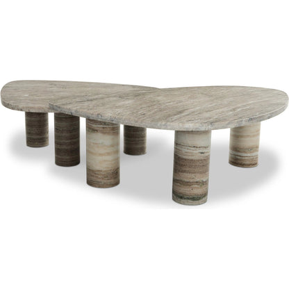 Zion Nesting Coffee Tables by Four Hands. Made from solid marble in a unique style.