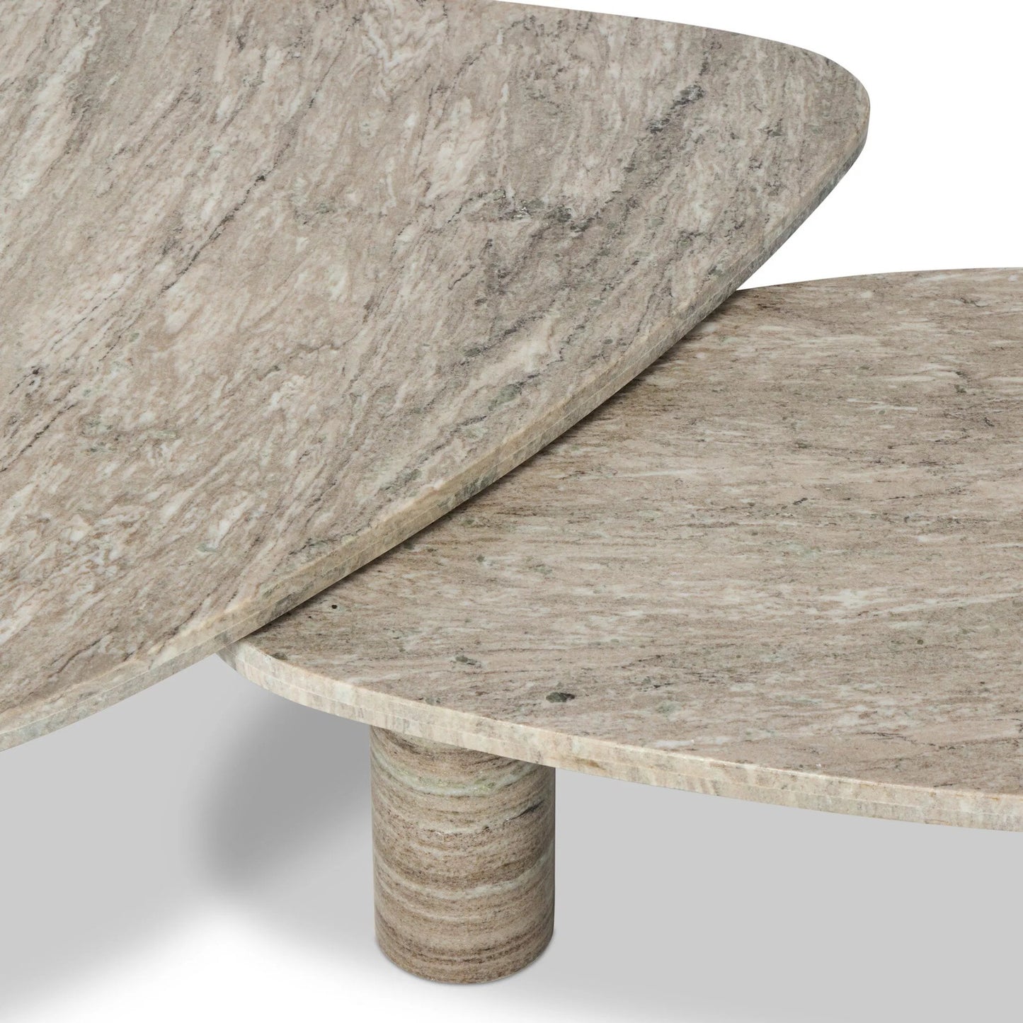010 SI-2628498 | Closeup | Zion Nesting Coffee Tables by Four Hands. Made from solid marble in a unique style.