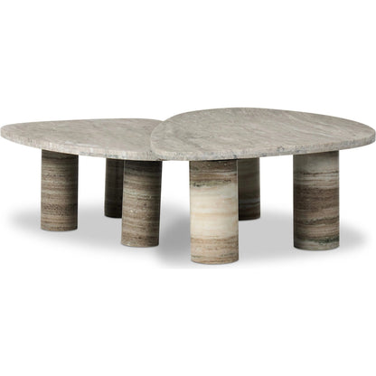 Zion Nesting Coffee Tables by Four Hands. Made from solid marble in a unique style.