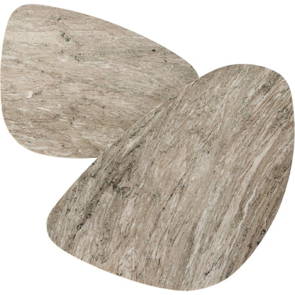 Zion Nesting Coffee Tables by Four Hands. Made from solid marble in a unique style.